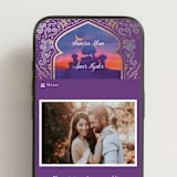 "Whole New World from Disney's Aladdin" - Wedding Website in Aubergine by Creo Study - Mobile Layout