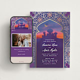 "Whole New World from Disney's Aladdin" - Wedding Website in Aubergine by Creo Study - Match Your Stationery