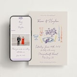 "tablescape drawing" - Wedding Website in Hydrangea by Cass Loh - Match Your Stationery