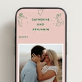 "Crazy Little Thing Called Love" - Wedding Website in Avocado by Helena Vitto - Mobile Layout
