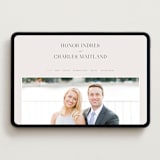 "HONOR" - Wedding Website in Ivory by Melanie Kosuge - Desktop Design