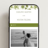 "West Coast Toile" - Wedding Website in Palm by Jenna Holcomb - Mobile Layout