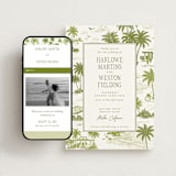 "West Coast Toile" - Wedding Website in Palm by Jenna Holcomb - Match Your Stationery
