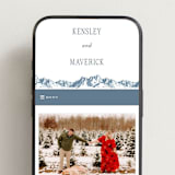 "Mountain Toile" - Wedding Website in Denim by Jenna Holcomb - Mobile Layout