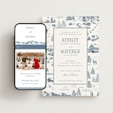 "Mountain Toile" - Wedding Website in Denim by Jenna Holcomb - Match Your Stationery