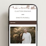 "Mountain Ranch Toile" - Wedding Website in Leather by Jenna Holcomb - Mobile Layout