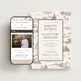 "Mountain Ranch Toile" - Wedding Website in Leather by Jenna Holcomb - Match Your Stationery