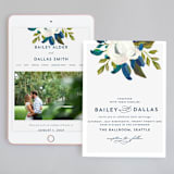 "Our Something Blue" - Wedding Website in Ocean by AK Graphics - Match Your Stationery