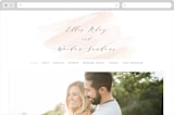 "Sophisticated Scipt" - Wedding Website in Blush by Hooray Creative - Desktop Design