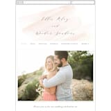 "Sophisticated Scipt" - Wedding Website in Blush by Hooray Creative - Mobile Layout