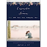 "Wildflower Crest" - Wedding Website in Navy by Alethea and Ruth - Mobile Layout