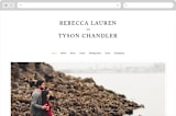 "Eloquence" - Wedding Website in Gold by Kimberly FitzSimons - Desktop Design