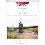 "Peeking Florals" - Wedding Website in Fuchsia by Lori Wemple - Guest Management