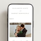 "Bevel" - Wedding Website in Moss by Megan Davis - Mobile Layout