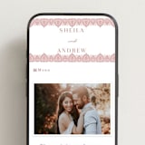 "Taj" - Wedding Website in Rosewood by Kanika Mathur - Mobile Layout