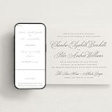 "Calligraphie" - Wedding Website in Graphite by Wildfield Paper Co - Match Your Stationery
