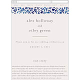 "Wildflower Floral" - Wedding Website in Navy by Katharine Watson - Mobile Layout