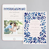 "Wildflower Floral" - Wedding Website in Navy by Katharine Watson - Match Your Stationery