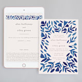 "Wildflower Floral" - Wedding Website in Navy by Katharine Watson - Match Your Stationery