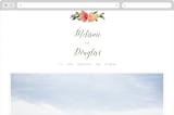 "Watercolor Floral" - Wedding Website in Olive by Yao Cheng Design - Desktop Design