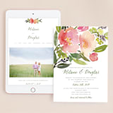 "Watercolor Floral" - Wedding Website in Olive by Yao Cheng Design - Match Your Stationery