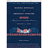 "Deep Blue" - Wedding Website in Deep Blue by Paper Sun Studio - Guest Management