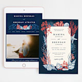 "Deep Blue" - Wedding Website in Deep Blue by Paper Sun Studio - Match Your Stationery