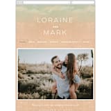 "Postcard from the Desert" - Wedding Website in Sunset by Pink House Press - Guest Management