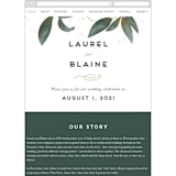 "Love Grows" - Wedding Website in Leaf by Leah Bisch - Mobile Layout