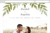 "Watercolor Leaf" - Wedding Website in Porcelain by Hanna M - Desktop Design