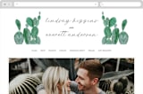 "Painted Cacti" - Wedding Website in Cactus by Olivia Raufman - Desktop Design