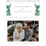 "Painted Cacti" - Wedding Website in Cactus by Olivia Raufman - Mobile Layout