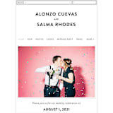 "Bad Dancing" - Wedding Website in Dove by Amy Payne - Mobile Layout