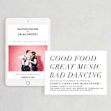 "Bad Dancing" - Wedding Website in Dove by Amy Payne - Match Your Stationery