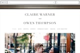 "Deluxe" - Wedding Website in Tuxedo by Jennifer Postorino - Desktop Design