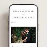 "A Thousand Years" - Wedding Website in Classic White by Design Lotus - Mobile Layout