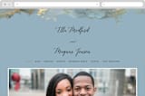 "Something Blue" - Wedding Website in Aqua by Benita Crandall - Desktop Design
