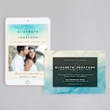 "Ombio" - Wedding Website in Aqua by GeekInk Design - Match Your Stationery