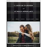 "Wedding Plaid" - Wedding Website in Obsidian by Jill Means - Mobile Layout