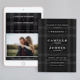 "Wedding Plaid" - Wedding Website in Obsidian by Jill Means - Match Your Stationery