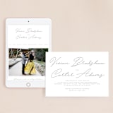 "Brooklyn" - Wedding Website in Cement by Lauren Chism - Match Your Stationery