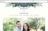 "Echeveria" - Wedding Website in Prussian Blue by Susan Moyal - Desktop Design