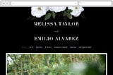 "Heirloom Roses" - Wedding Website in Ebony by Jill Means - Desktop Design