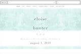 "Caliza" - Wedding Website in Seafoam by Lauren Chism - Desktop Design