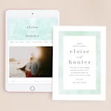 "Caliza" - Wedding Website in Seafoam by Lauren Chism - Match Your Stationery