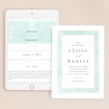 "Caliza" - Wedding Website in Seafoam by Lauren Chism - Match Your Stationery
