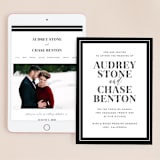 "Ribbon Border" - Wedding Website in Tuxedo by Jill Means - Match Your Stationery