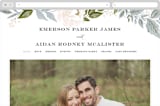 "Peony Floral Frame" - Wedding Website in Cornflower by Alethea and Ruth - Desktop Design