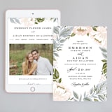 "Peony Floral Frame" - Wedding Website in Cornflower by Alethea and Ruth - Match Your Stationery