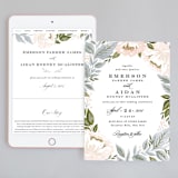 "Peony Floral Frame" - Wedding Website in Cornflower by Alethea and Ruth - Match Your Stationery